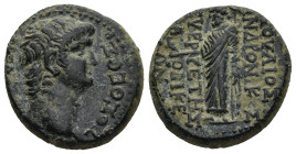 PHRYGIA. Laodicea ad Lycum. Nero (AD 54-68)
AE Bronze (19mm 6,2g)
Obv: ΝΕΡΩΝ ΣΕΒΑΣΤΟΣ ΘΕΟΣ. Bare head of Nero, right
Rev: ΙΟΥΛΙΟΣ ΑΝΔΡΟΝΙΚΟΣ ΕΥΕΡΓΕ...