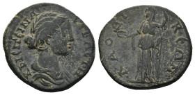 PHRYGIA. Laodicea ad Lycum. Crispina, Augusta (AD 178-182)
AE Bronze (20,4mm 3,7g)
Obv: ΚΡΙϹΠΕΙΝΑ ϹΕΒΑϹΤΗ. Draped bust of Crispina, right
Rev: ΛΑΟΔ...
