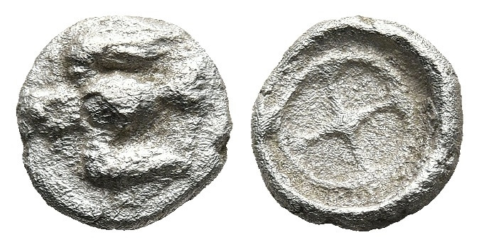 IONIA. Magnesia ad Maeandrum (?). (Circa 500-464 BC)
AR Hemiobol (7,5mm 0,39g)...