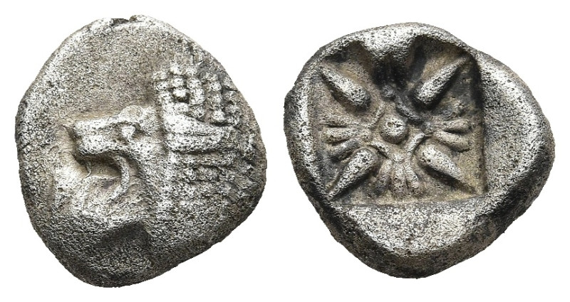 IONIA. Miletos. (Late 6th-early 5th centuries BC).
AR Diobol (9,9mm 1,13g)
Obv...