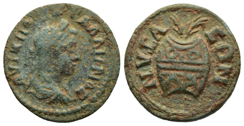 LYDIA. Nysa. Gallienus (AD 253-268)
AE Bronze (20,3mm 4,3g)
Obv: ΑΥΤ Κ ΠΟ ΛΙΚ ...