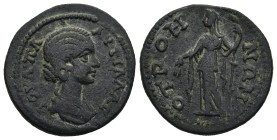 PHRYGIA. Otrus. Plautilla, Augusta (AD 202-205)
AE Bronze (21,3mm 4,24g
Obv: ΦOVΛ ΠΛAVTIΛΛAC. Draped bust right.
Rev: OTPOHNΩN. Demeter standing le...