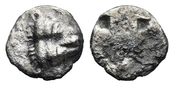 CIMMERIAN BOSPOROS. Pantikapaion. (Circa 470-460 BC).
AR Hemiobol (8mm 0,37g)
...