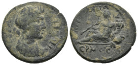 LYDIA. Saitta. Pseudo-autonomous (First half of 2nd century)
AE Bronze (23,4mm 5,9g)
Obv: IEPA CVNKΛHTOC. Draped bust of Senate right.
Rev: EPMOC C...