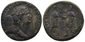 LYDIA. Sardes. Domitian (AD 81-96). Homonoia issue with Smyrna
AE Bronze (27mm 9,9g)
Obv: ΔΟΜΙΤΙΑΝΟϹ ΚΑΙϹΑΡ ϹΕΒΑϹΤΟϹ ΓΕΡΜΑΝΙΚΟϹ. Laureate head of Do...
