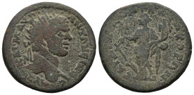 LYDIA. Sardes. Caracalla (AD 198-217)
AE Bronze (27,7mm 9,4g)
Obv : AVT KAI M AVΡ ANTΩNЄINOC. Radiate head right.
Rev : CAPΔIANΩN B NЄΩKOΡΩN. Tyche st...