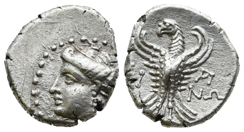 PAPHLAGONIA. Sinope. (3rd century BC)
AR Hemidrachm (14,5mm 2,9g)
Obv: Head of n...