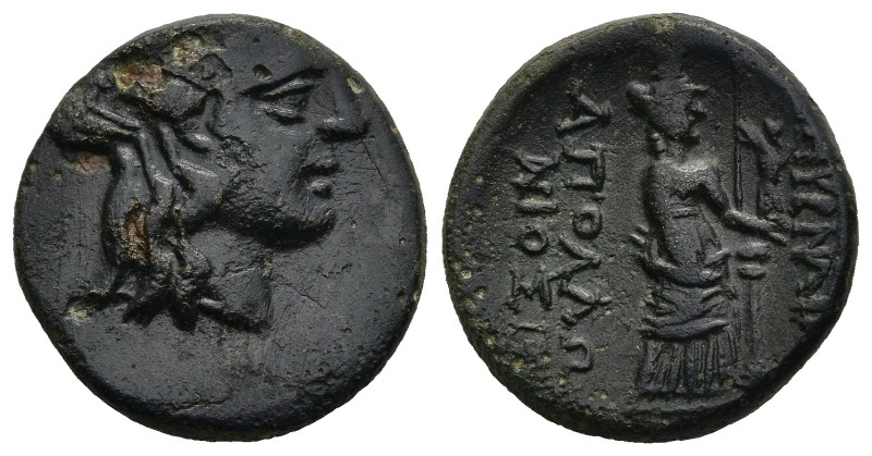 IONIA. Smyrna. (Circa 125-115 BC). Apollonios, magistrate.
AE Bronze (18,1mm 3,...