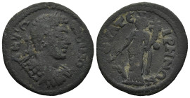 LYDIA. Thyateira. Elagabalus (AD 218-222)
AE Bronze (26mm 5,36g)
Obv: ANTΩNEINOC. Laureate and cuirassed bust of Elagabalus, right, seen from rear
...