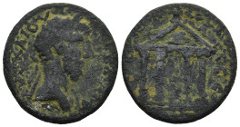 PISIDIA. Tityassus. Lucius Verus (AD 161-169)
AE Bronze (24,3mm 8,96g)
Obv: Laureate head of Lucius Verus, right
Rev: ΤΙΤΥΑϹϹΕΩΝ. Temple with four ...
