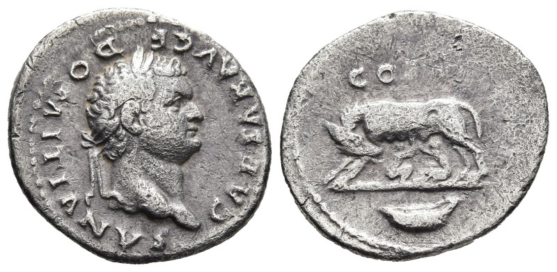 Domitian, as Caesar (69-81 AD). Rome
AR Denarius (19,1mm 2,9g)
Obv: CAESAR AVG...