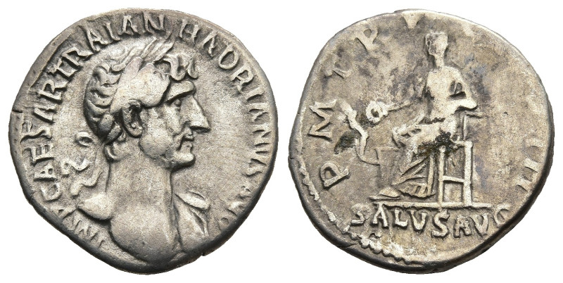 Hadrian (AD 117-138). Rome
AR Denarius (18,3mm 3,07g)
Obv: IMP CAESAR TRAIAN H...