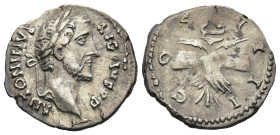 Antoninus Pius (AD 138-161). Rome
AR Denarius (19,6mm 3,34g)
Obv: ANTONINVS AVG PIVS P P. Laureate head right
Rev: COS IIII. Clasped right hands ho...