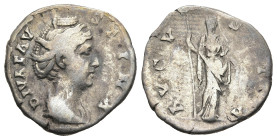 Diva Faustina Senior (died 140/1). Rome
AR Denarius (17,8mm 3,2g)
Obv: DIVA FAVSTINA. Diademed and draped bust of Diva Faustina Senior to right.
Re...