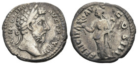 Marcus Aurelius (AD 161-180). Rome
AR Denarius (19,6mm 3,07g)
Obv: M ANTONINVS AVG TR P XXIII. Laureate head right.
Rev. FELICITAS AVG COS III. Fel...