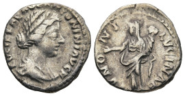 Lucilla, Augusta (AD 164-182). Rome
AR Denarius (18,4mm 3,43g)
Obv: LVCILLAE AVG ANTONINI AVG F. Draped bust right.
Rev: IVNONI LVCINAE. Juno Lucin...