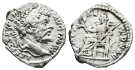 Septimius Severus (193-211 AD). Rome
AR Denarius (18mm 2,8g)
Obv: L SEPT SEV PERT AVG IMP X. Laureate head right
Rev: PACI AETERNAE. Pax seated to ...