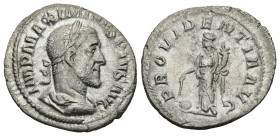 Maximinus I Thrax (AD 235-238). Rome
AR Denarius (20,9mm 1,47g)
Obv: IMP MAXIMINVS PIVS AVG, laureate, draped and cuirassed bust to right
Rev: PROV...