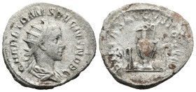 Herennius Etruscus, Caesar (AD 249-251). Rome
AR Antoninianus (23,4mm 4,5g)
Obv: Q HER ETR MES DECIVS NOB C. Radiate and draped bust right.
Rev: PI...