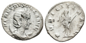 Herennia Etruscilla, Augusta (249-251 AD). Rome.
AR Antoninianus (20,5mm 2,9g)
Obv: HER ETRVSCILLA AVG.Diademed and draped bust right, set on cresce...
