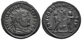 Diocletian (284-305 AD). Heraclea.
AE Radiate (22,5mm 4,3g)
Obv: IMP C C VAL DIOCLETIANVS P F AVG. Radiate, draped and cuirassed bust right.
Rev: C...