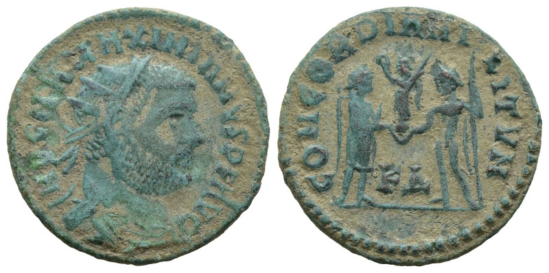 Maximianus (AD 286-305). Kyzikos
AE Radiate (22,1mm 3,5g)
Obv: IMP C M A MAXIM...