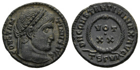 Constantine I 'the Great' (AD 307/310-337). Thessalonica
AE Follis (19,4mm 3,17g)
Obv: CONSTANTINVS AVG Laureate head of Constantine to right.
Rev:...