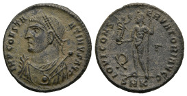 Constantine I 'the Great' (AD 307/10-337). Kyzikos
AE Follis (19,4mm 2,87g)
Obv: IMP CONSTANTINVS AVG, laureate and draped bust to left, holding glo...