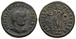 Licinius II, as Caesar (AD 317-324). Nicomedia
AE Follis (19,8mm 3,17g)
Obv: D N VAL LICIN LICINIVS NOB C. Laureate, draped and cuirassed bust to ri...