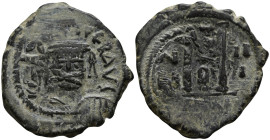 Maurice Tiberius (AD 582-602). Constantinople. dated RY 3 = 584/5
AE Follis (31mm 10,49g)
Obv: Helmeted and cuirassed bust facing, holding globus cr...