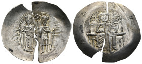 Theodore I Comnenus-Lascaris (AD 1208-1222). Emperor of Nicaea. Nicaea mint.
EL Aspron Trachy Nomisma (35mm 4g)
Obv: Christ Pantokrator enthroned fa...