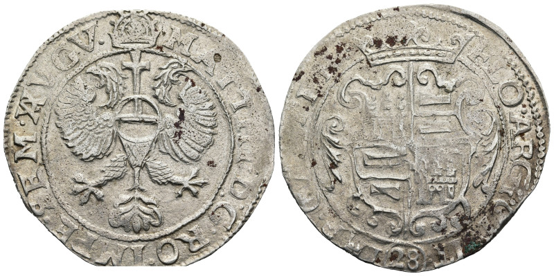 NETHERLANDS. Kampen. In the name of Matthias I (AD 1612-1619).
Gulden or 28 Stu...