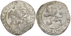 NETHERLANDS. West Friesland (AD 1638)
AR Leeuwendaalder – Lion Daalder (42,4mm 27,24g)
Obv: MO ARG PRO CON FOE BELG WEST. Knight standing right, hea...