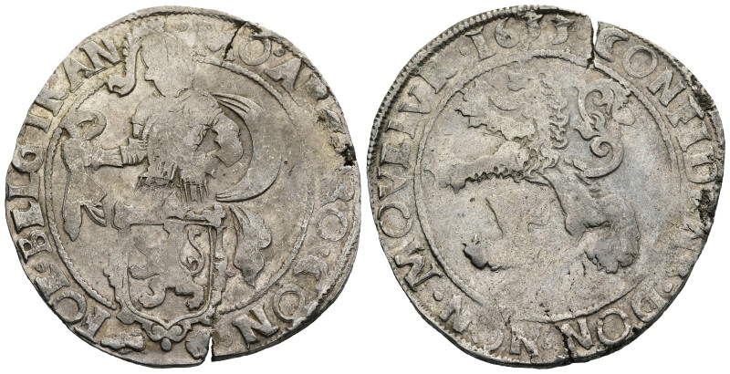 NETHERLANDS. Overijssel. (AD 1633)
AR Leeuwendaalder – Lion Daalder (43,1mm 26,...