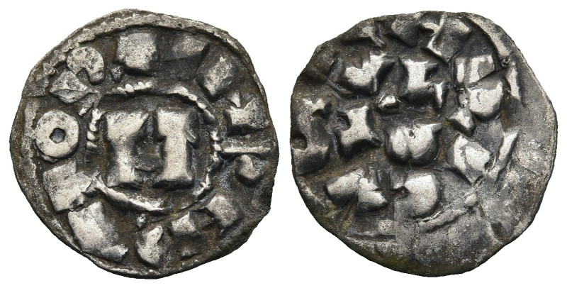 ITALY. Lucca. Heinrich III-V (AD 1039-1125)
AR Denier (16,5mm 0,94g)
Obv: + IH...