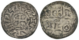 FRANCE. FEUDAL. Melle, Charles the Simple (898-923 AD)
Denier (21,8mm 0,86g)
Obv: +CARLVS REX R - Central cross
Rev: MET ALO in two lines.
Poey D'...