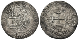 CRUSADERS. Knights of Rhodes (Knights Hospitallers). Roger of Pins (AD 1355-1365)
AR Gigliato (29,2mm 3,79g).
Obv: ✠ •F•ROGIЄRIVS:D•PINIBVS•DI•GRA•m...