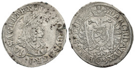AUSTRIA. Holy Roman Empire. Leopold I (AD 1657-1705).
VI Kreuzer 1670 (26,2mm 2,94g)
Obv: LEOPOLDVS D G R I (VI) S A G H B REX. Laureate, draped bus...