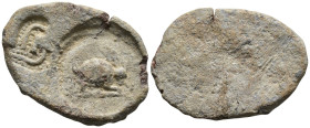 ASIA MINOR. Uncertain
Obv: Tortoise to right, and uncertain symbol
Rev: Blank
(4,15g 17mm)