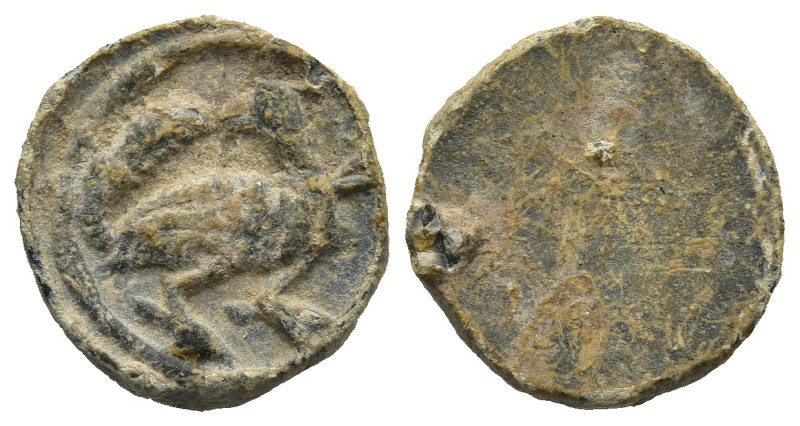 MACEDON. Eion(?). (Circa 5th-4th century BC).
Lead Tessera (3,8g 14,8mm diamete...