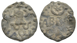EGYPT. Uncertain. Circa 2nd-4th centuries.
Gnostic Tessera Lead (2,45g 17mm diameter)
Obv: IAⲰ Abrasax facing, with the head of a rooster and snakes...