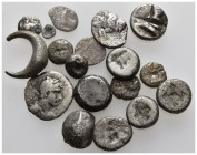 17 pieces mixed coins and 1 pieces ancient object / SOLD AS SEEN, NO RETURN!