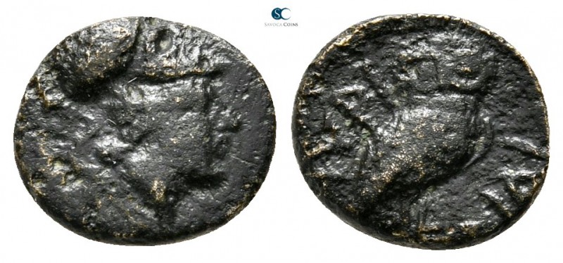Islands off Thrace. Myrina Lemni circa 300 BC. 
Chalkous Æ

10 mm., 0,85 g.
...