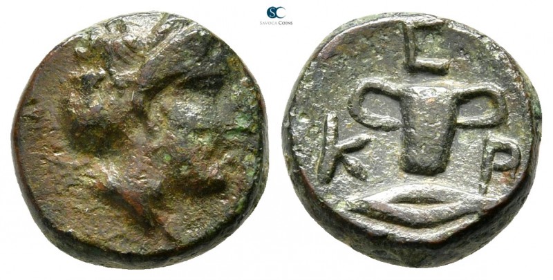 Kings of Thrace. Odrysian. Kersebleptes 359-340 BC. 
Bronze Æ

12 mm., 2,15 g...