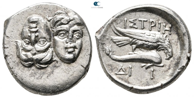 Moesia. Istros circa 380-280 BC. 
Drachm AR

20 mm., 4,59 g.

Facing male h...