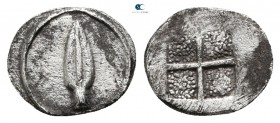 Thraco-Macedonian Region. Uncertain mint 500-450 BC. Hemiobol AR