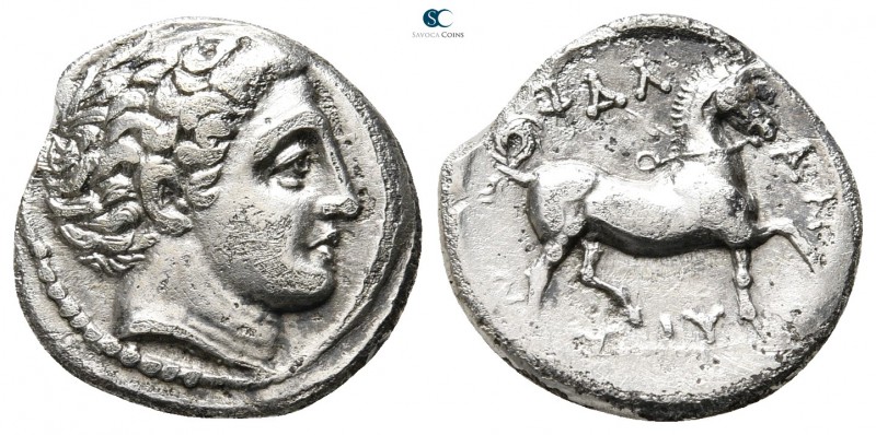 Thessaly. Phalanna 350 BC. 
Hemidrachm AR

15 mm., 2,68 g.

Male head right...