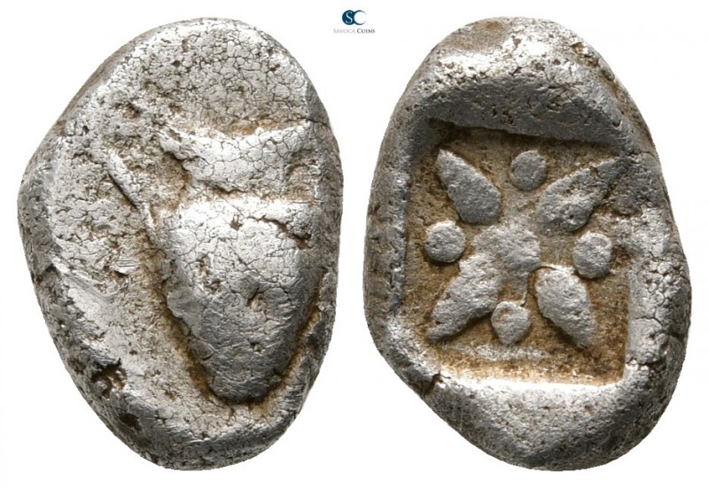 Corcyra. Corcyra 525-500 BC. 
Hemidrachm AR

13 mm., 2,40 g.

Amphora / Ste...