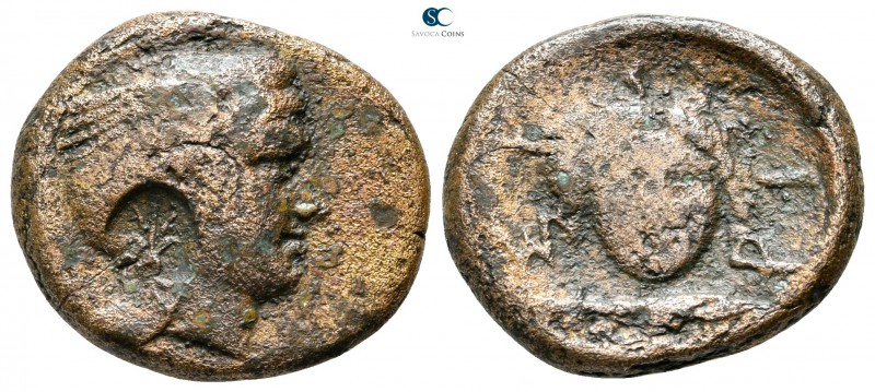 Cyclades. Seriphos after 200 BC. 
Bronze Æ

20 mm., 5,81 g.

Head of Perseu...