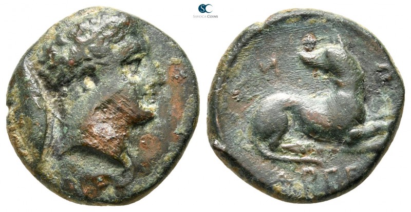 Akarnania. Argos Amphilochicon 330-300 BC. 
Bronze Æ

16 mm., 3,60 g.

Head...